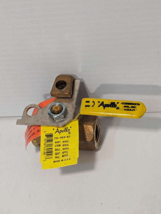 75-102-41 Apollo Brass Conbraco Ball Valve With Lock 3/8 NPT - Free Shipping