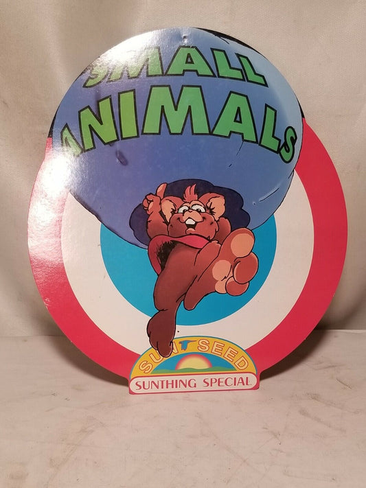 Small Animals Sun Seed Sunthing Special, cardboard sign, 1990s kitsch