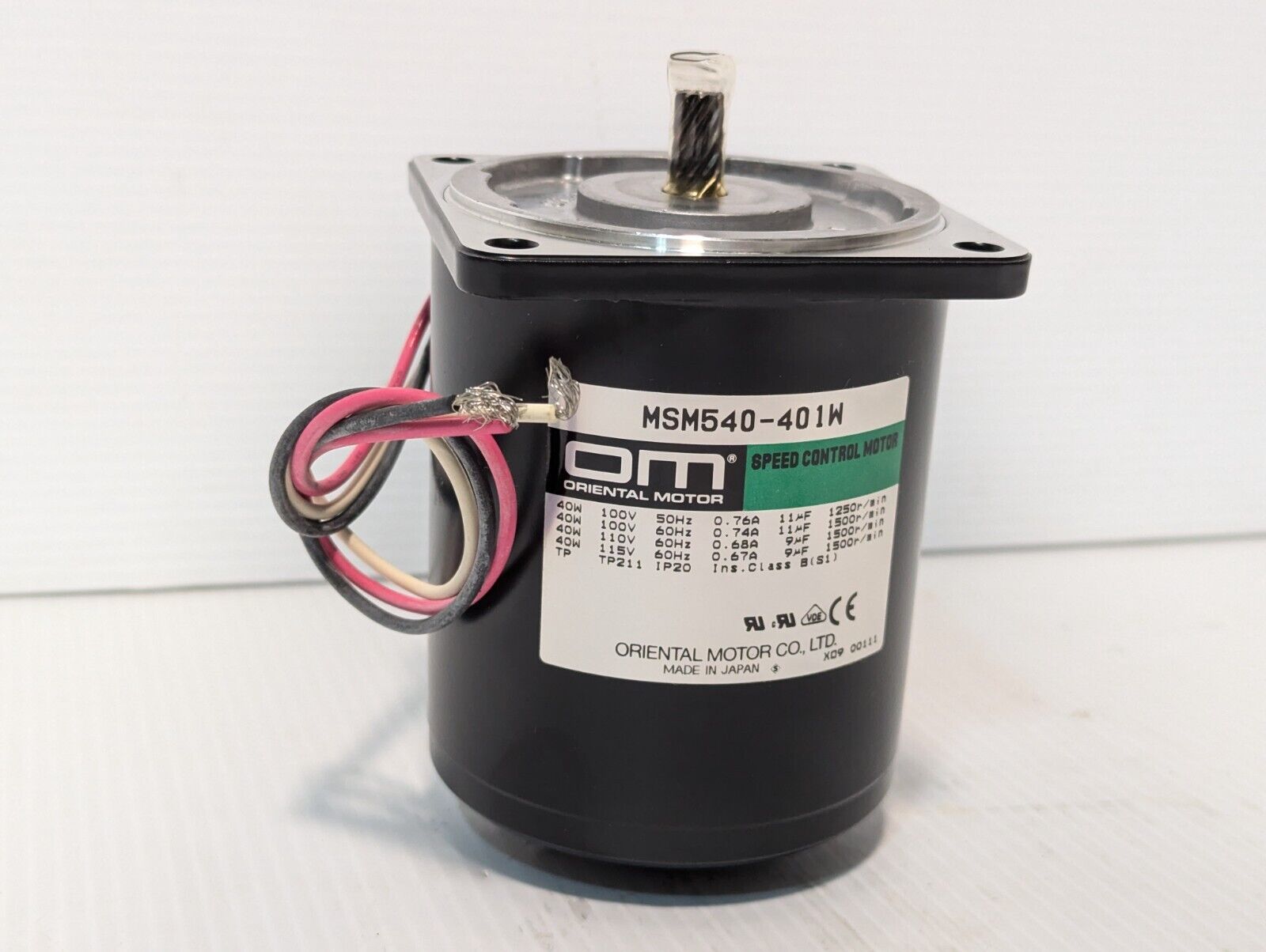 NOS Oriental Motor MSM540-401W Speed Control Motor - Free Shipping+Returns