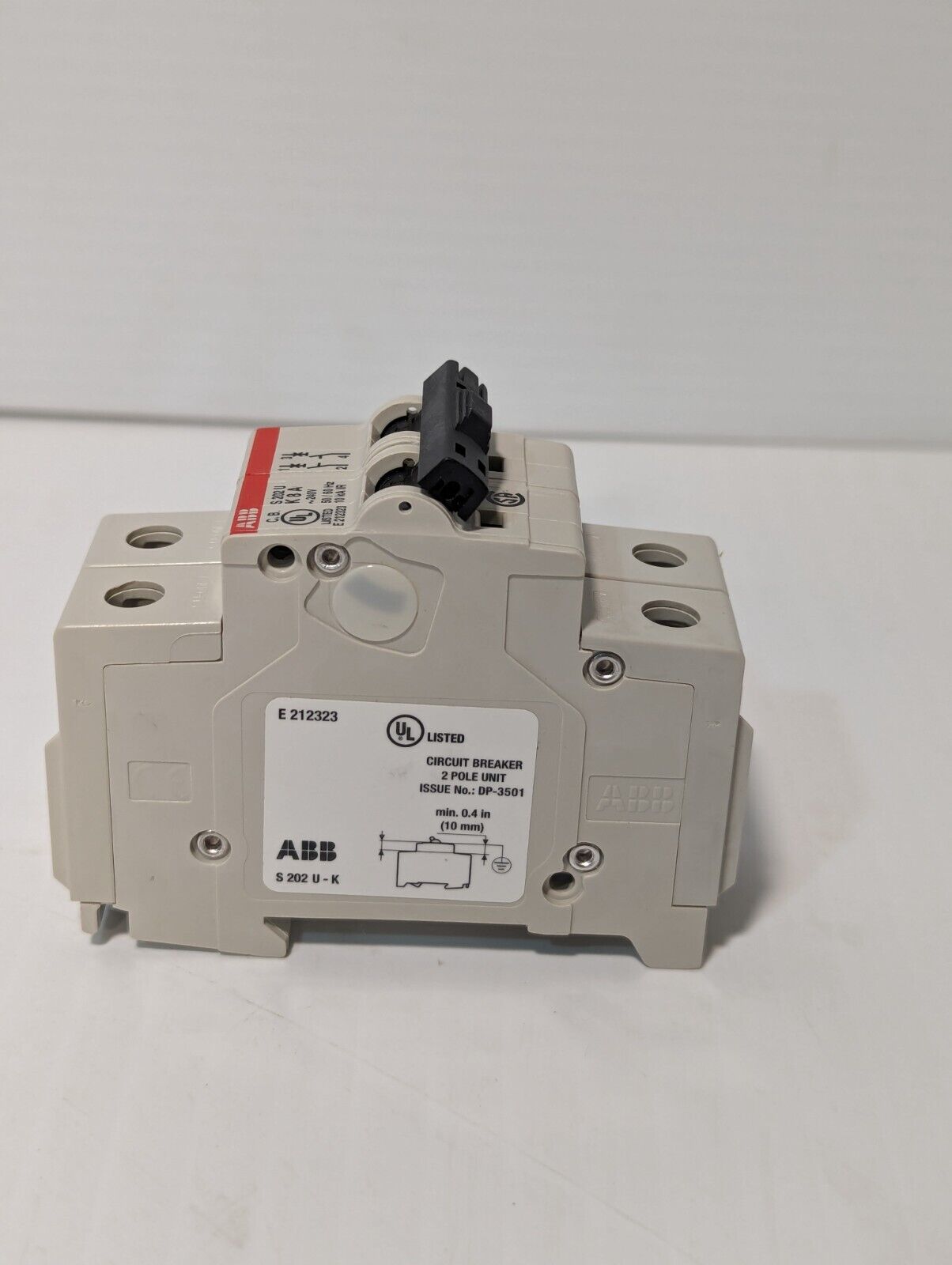 ABB S202UK8A Circuit Breaker, 8A, 240VAC, 2 Pole Unit - Free Shipping