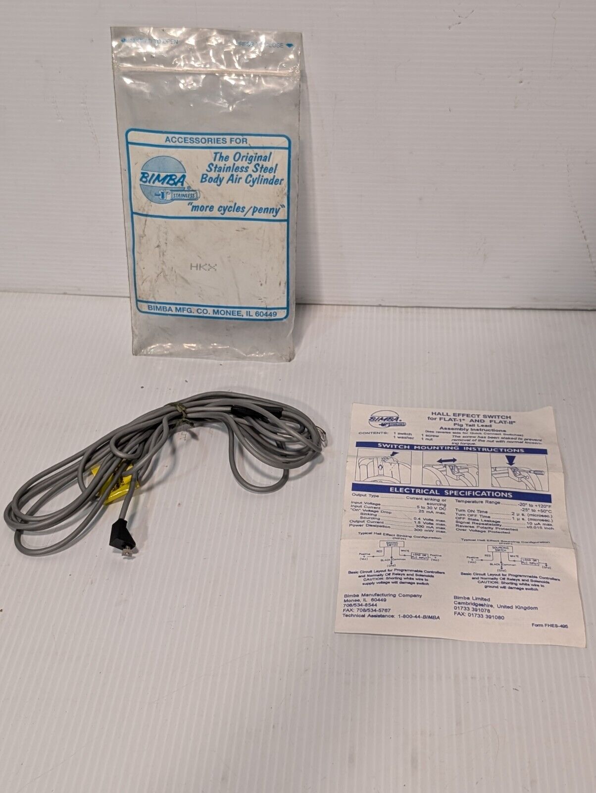 Bimba HKX Solid State Reed Switch, Sinking NPN, 30VDC, 150mA - Free Shipping