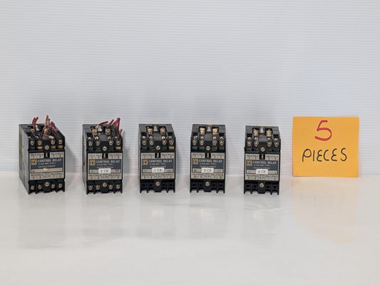 (5) Square D 8501 L0-40 Control Relay 120V Coil LO-40