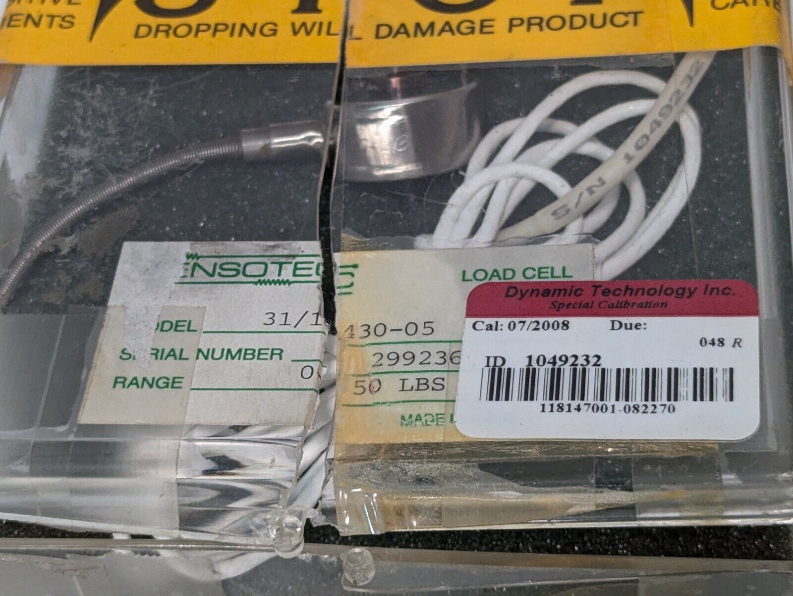 Sensotec 31/1430-05 Load Cell, 50lbs - Free Shipping+Returns