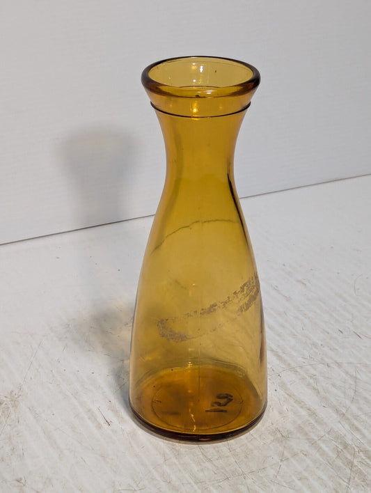 Vintage Amber Flower Vase, Light Gold, 10(H) X 4(W) inches - Free Shipping