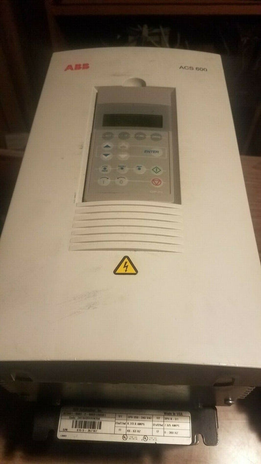 ABB ACS 600 SmartDrive, ACS601-0003-2-000B120081, 3 phase, 208-240VAC