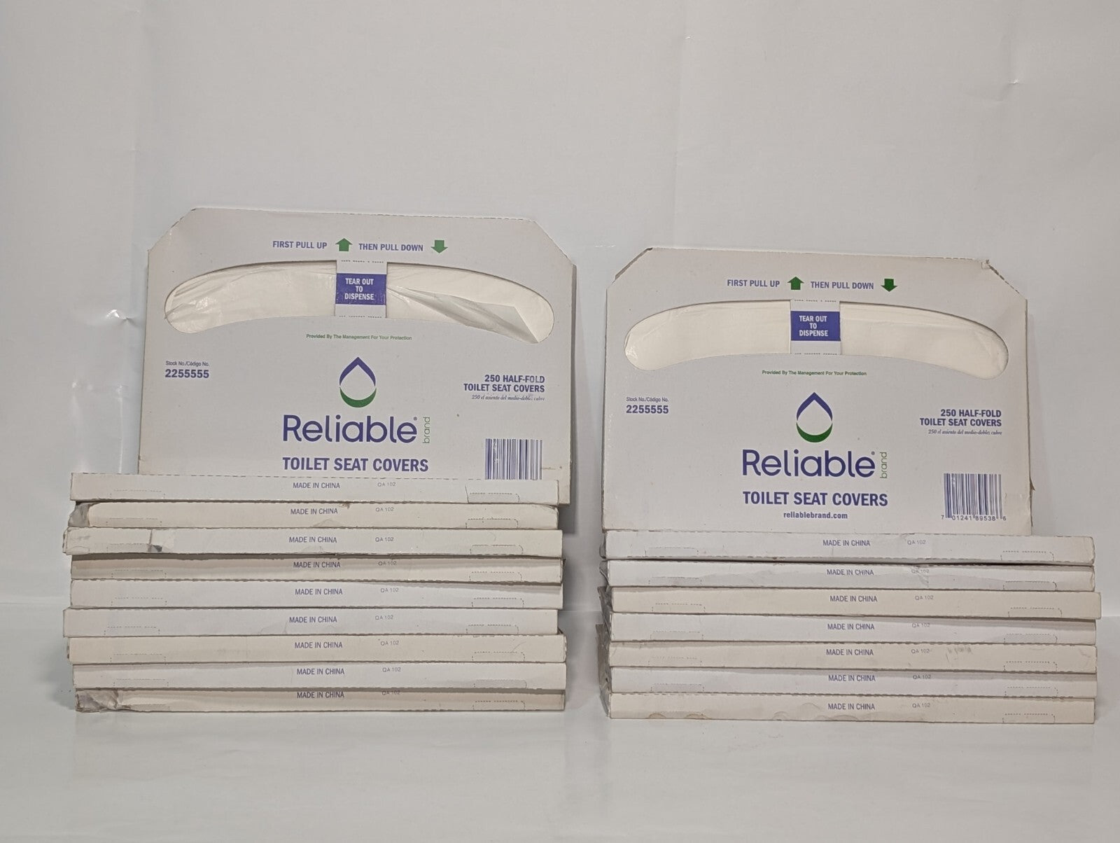 (4,500) Reliable 2255555 Toilet Seat Covers, Flushable Disposable Half-Fold
