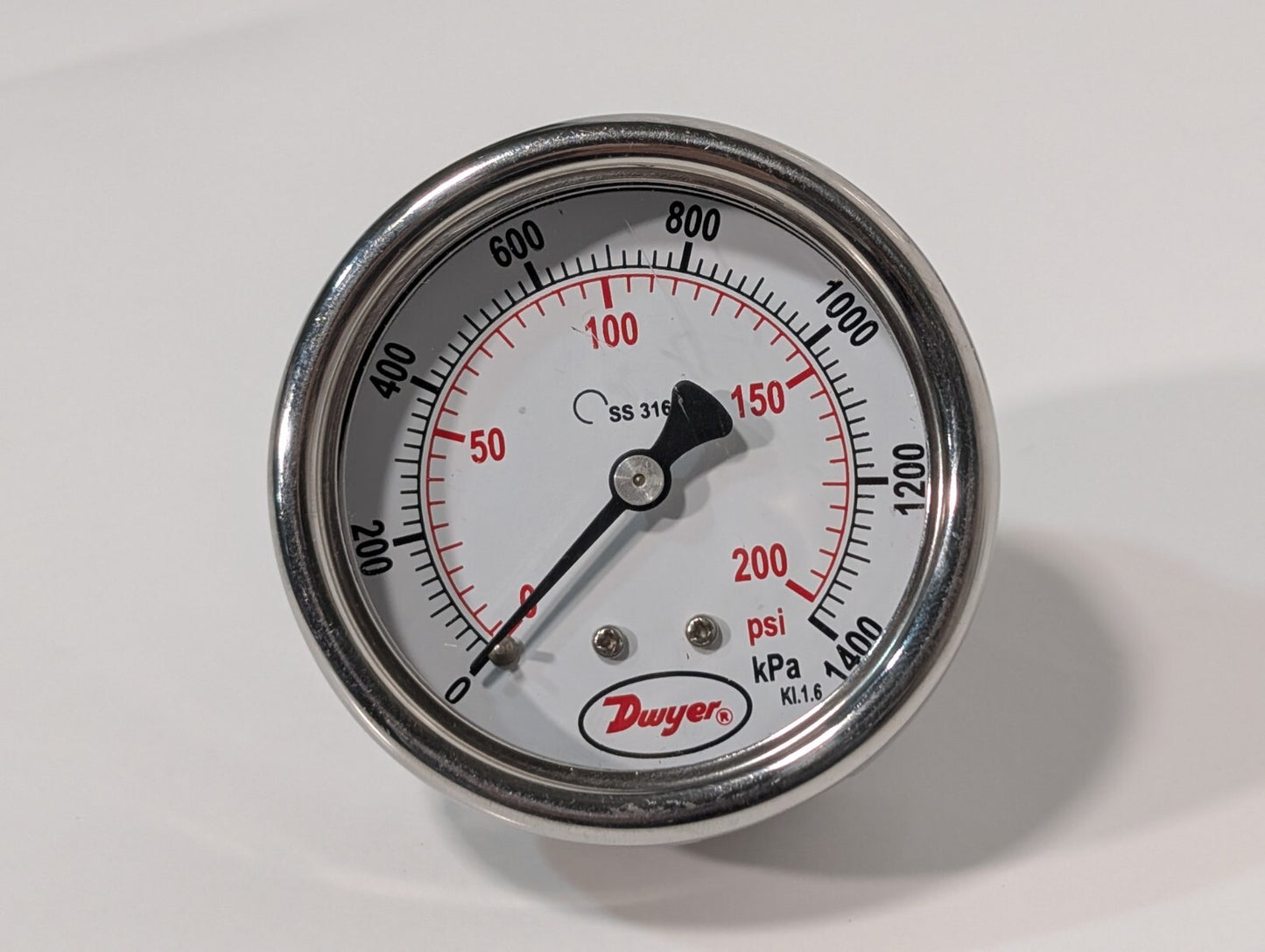 [4] Dwyer SGD-D0742N Pressure Gauges 200 PSI 316 SS