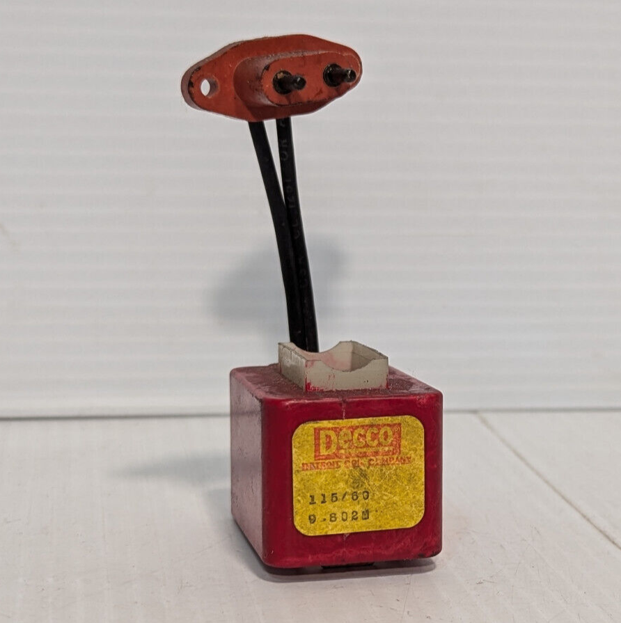 Decco 9-802M Contactor/ Starter Coil, 2 prong plug, 115VAC, 60Hz, Free Shipping