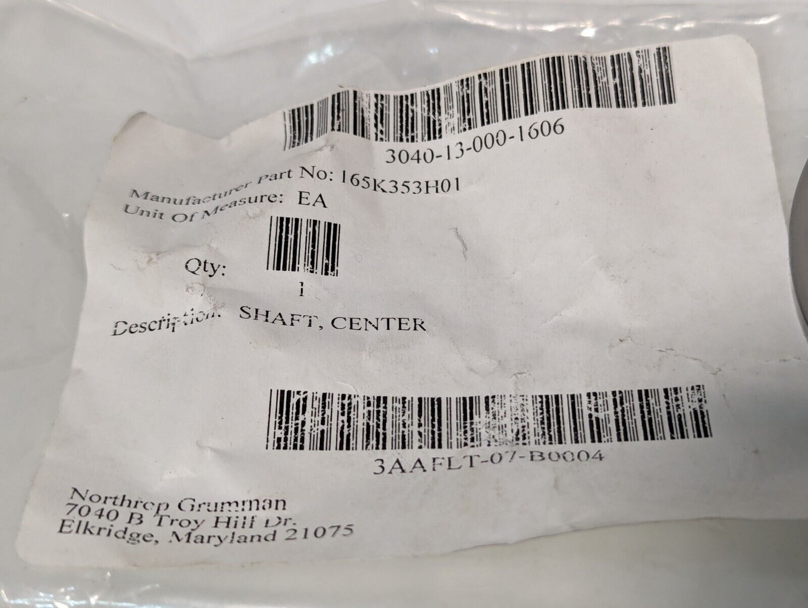 Nordex Shaft Center 165K353H01 - Free Shipping