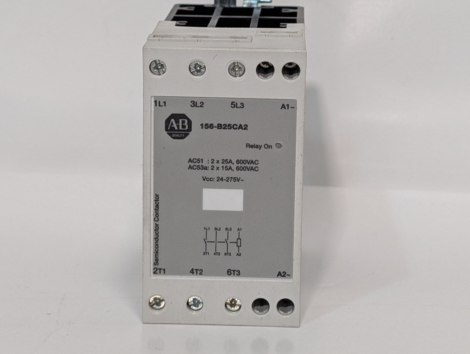 Allen Bradley 156-B25CA2 Ser A 2-Phase Semiconductor Contactor 600VAC 25A