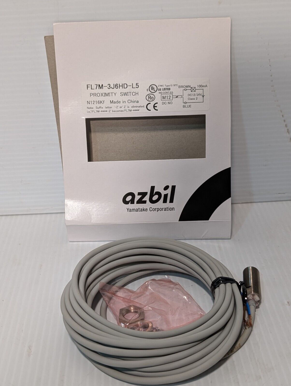azbil FL7M-3J6HD-L5 Proximity Switch Sensor DC 2Wire, Yamatake FL7M3J6HDL5