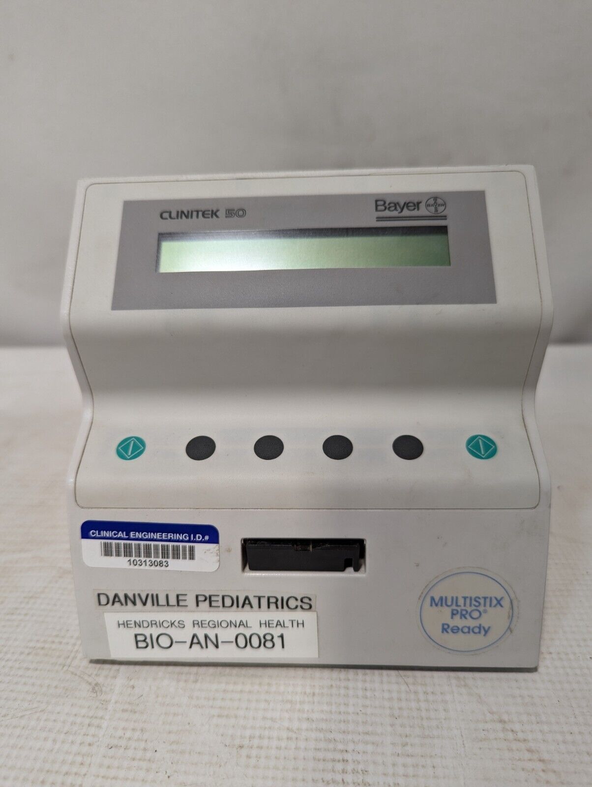 Bayer Clinitek 50 urinalysis machine, no power cable