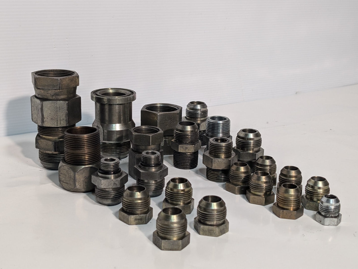(23) High Pressure Adaptor Fittings Reducers Hex Heads for Hydraulic Press