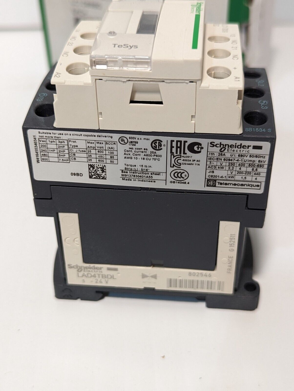 Schneider  6110040007564 Industrial Control System LC1D09BD - Free Shipping
