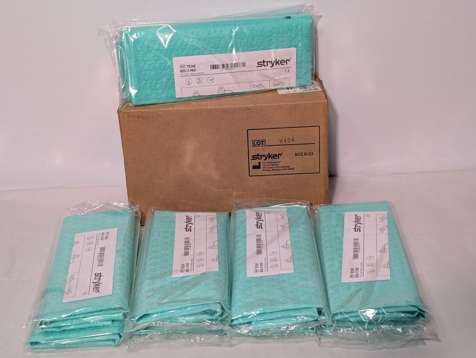 Stryker TP26E Mul-T-Pad w\Clik-Tite Connectors Large 18″ X 26″ 10 Pads Full Case