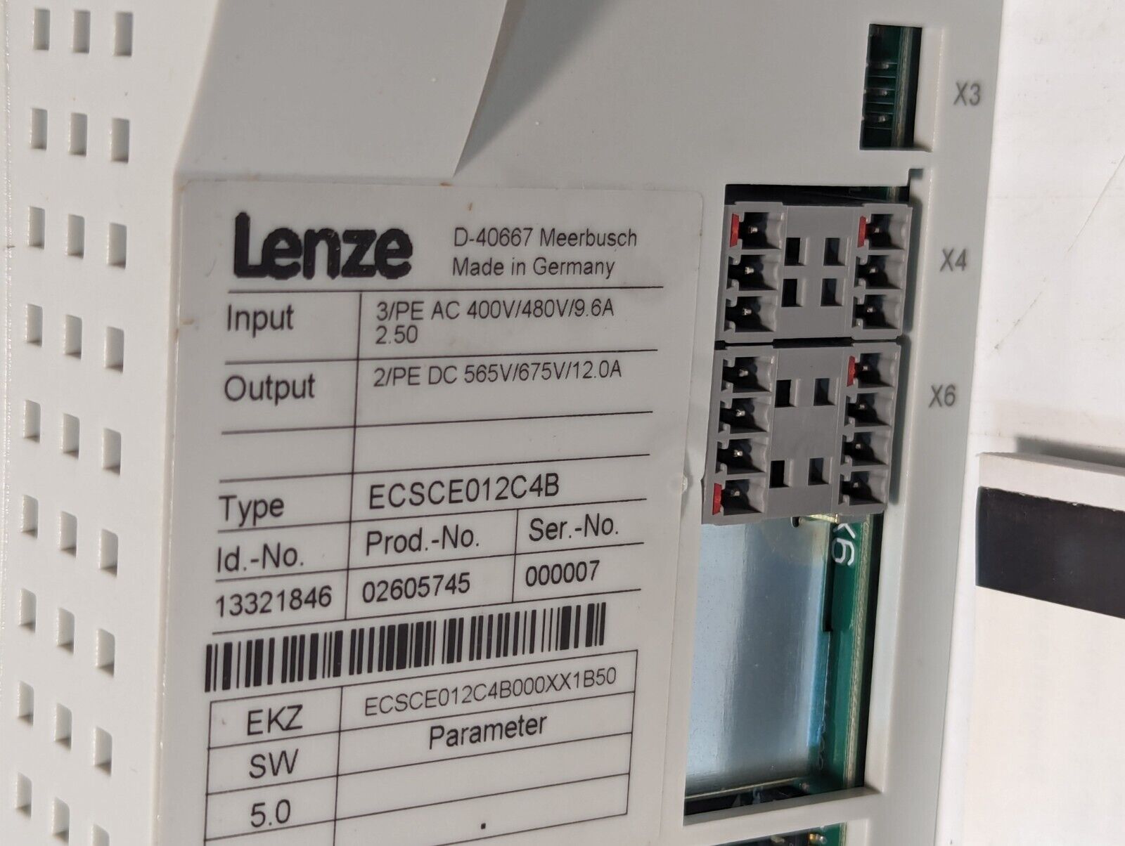 Lenze ECSCE012C4B Servo Power Supply, 12A - Free Shipping