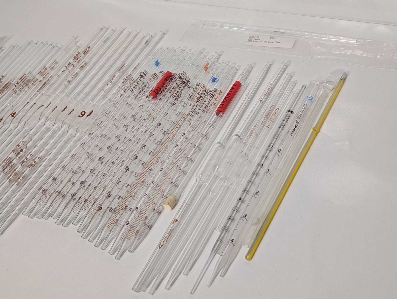 (50) Kimble KIMAX-51 Class Reuseable Volumetric Pipette Pipet, 2mL 4mL 5mL 10mL