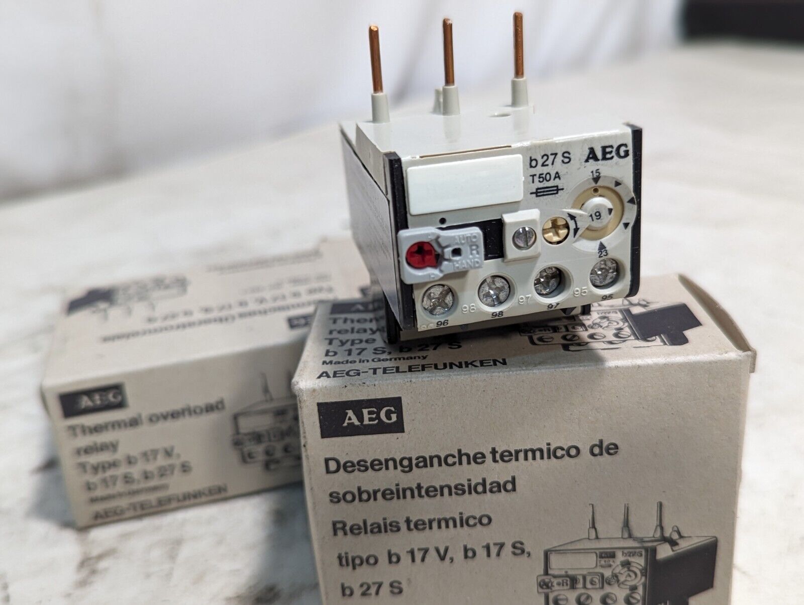 AEG b27S thermal overload relay, 910-341-958-00