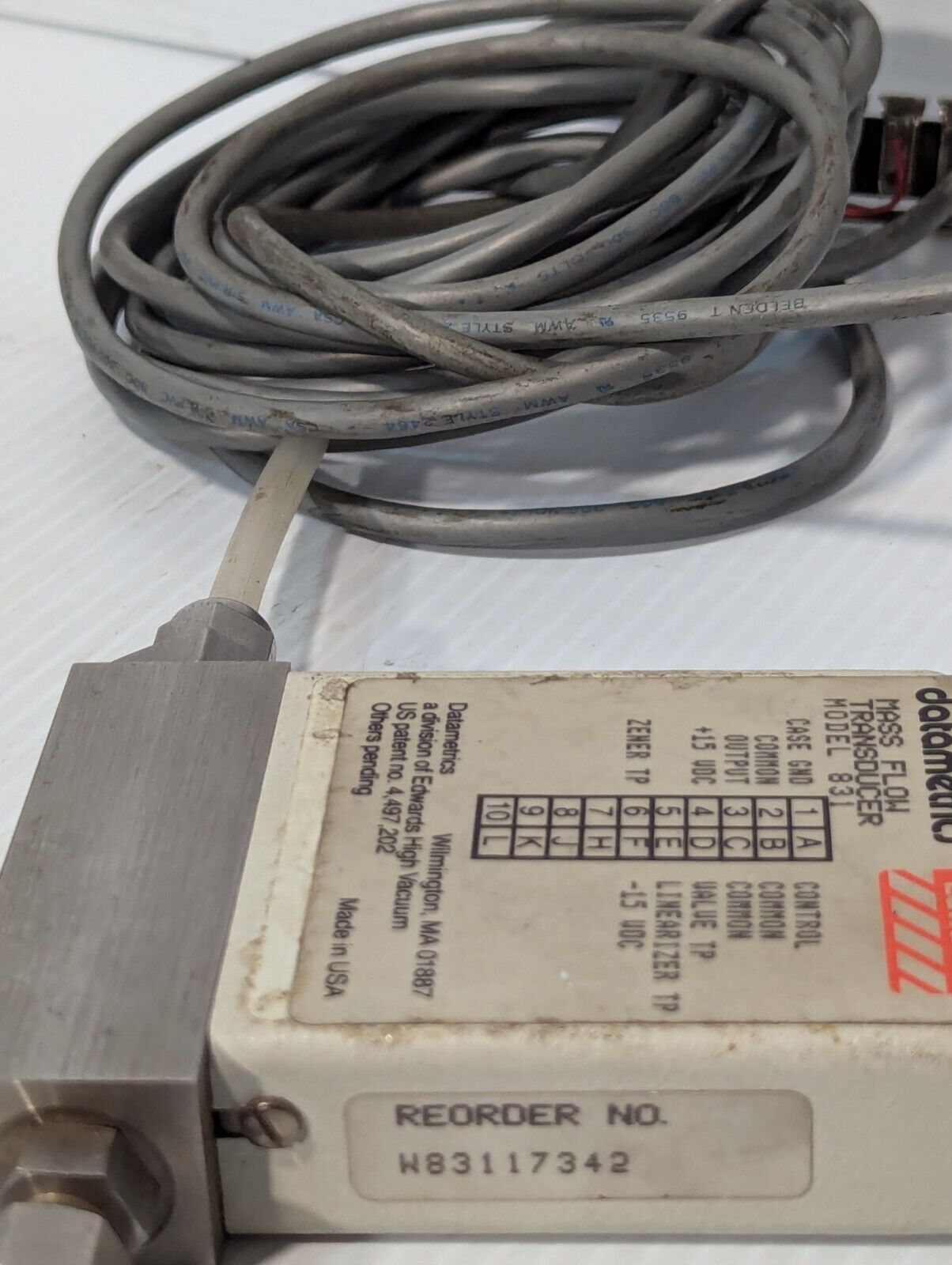 Datametrics 831 Mass Flow Transducer - Free Shipping