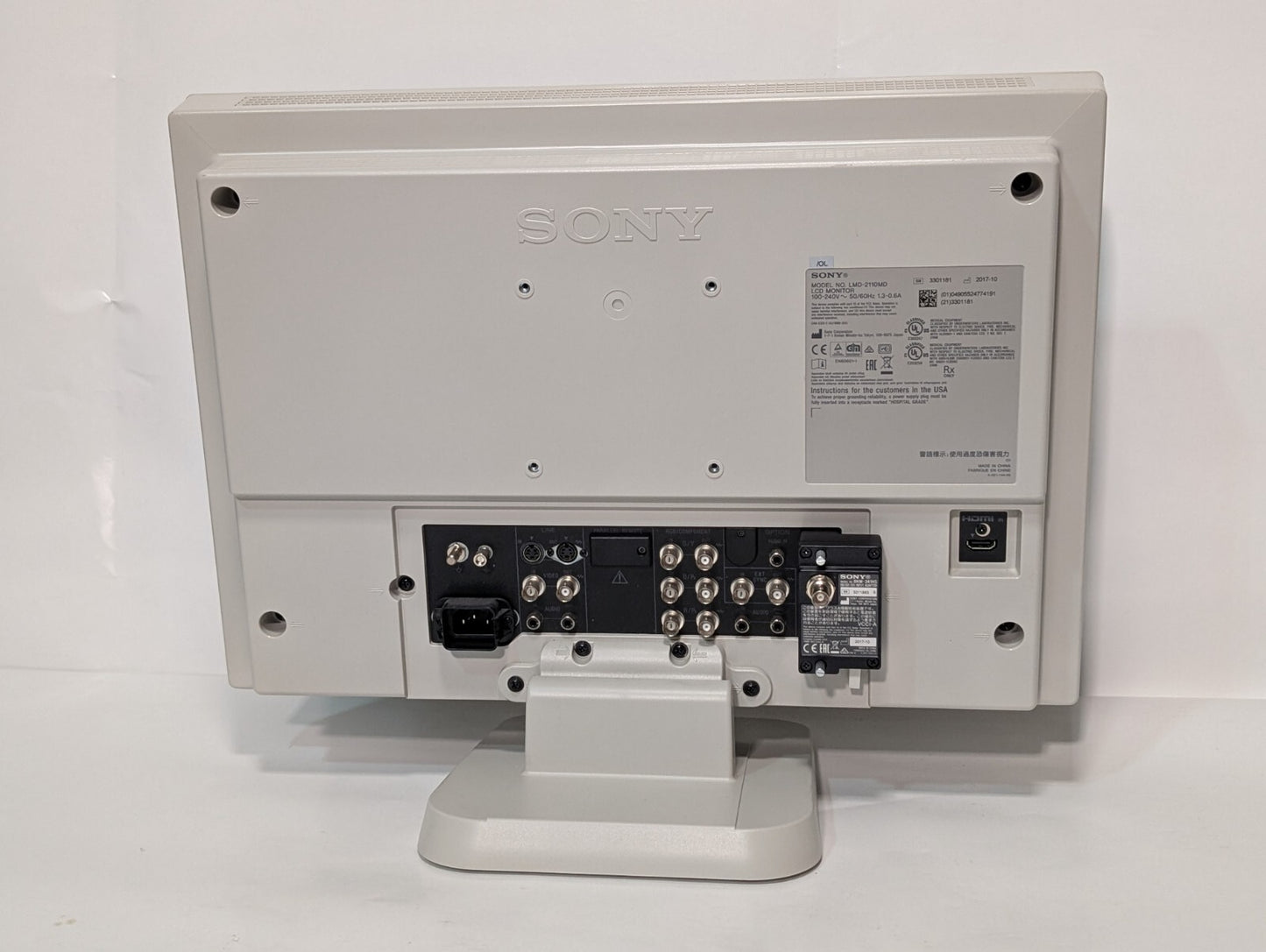 Sony LMD-2110MD LCD Monitor with BKM-341HS HD/SD-SDI Input Adaptor 100-240VAC