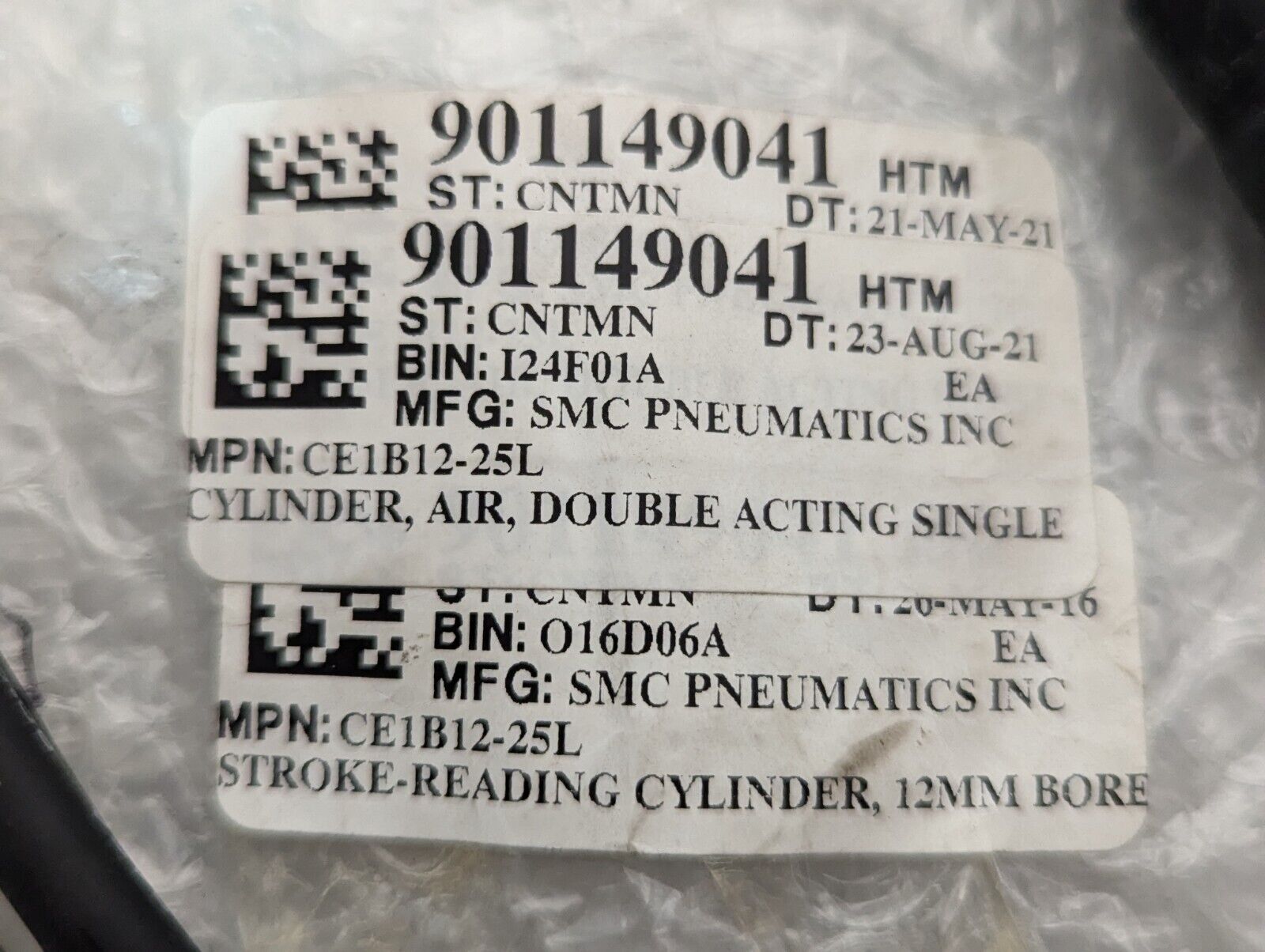SMC CE1B12-25L Double-Acting Pneumatic Air Cylinder, 25mm Stroke, 0.07-1.0 MPa