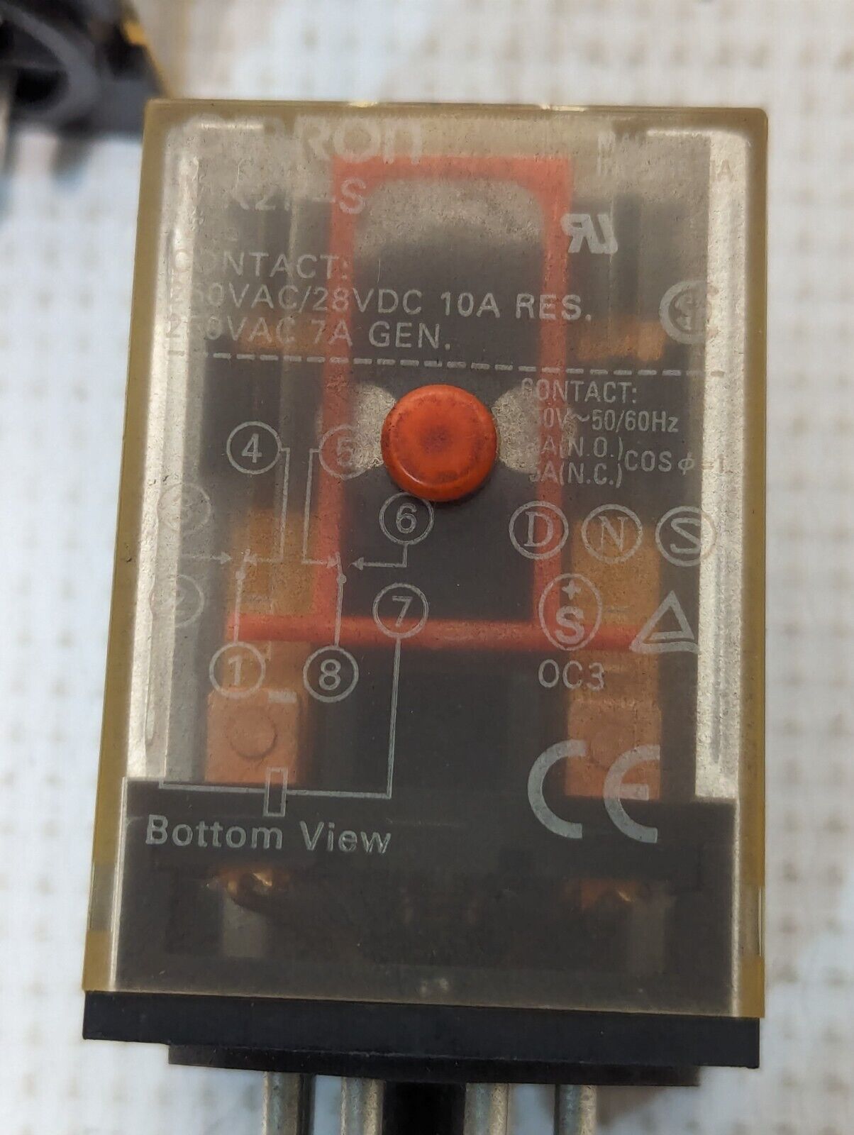 Omron MK2P-S Power Relay 2659H2 120VAC 28VDC 8 PIN PLUG - Free Shipping