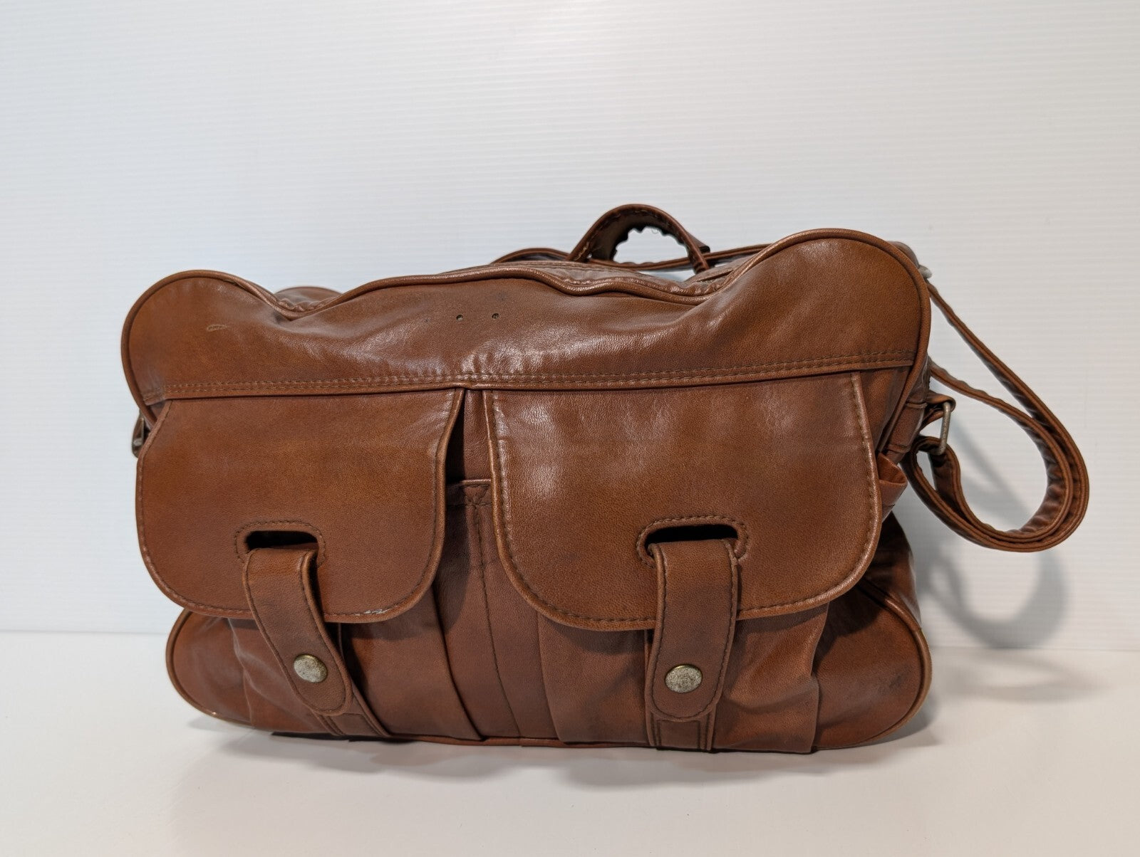 Vintage Samsonite Brown Shoulder Bag, Carry-On Luggage, 1970's
