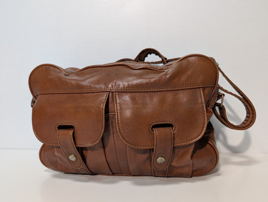 Vintage Samsonite Brown Shoulder Bag, Carry-On Luggage, 1970's