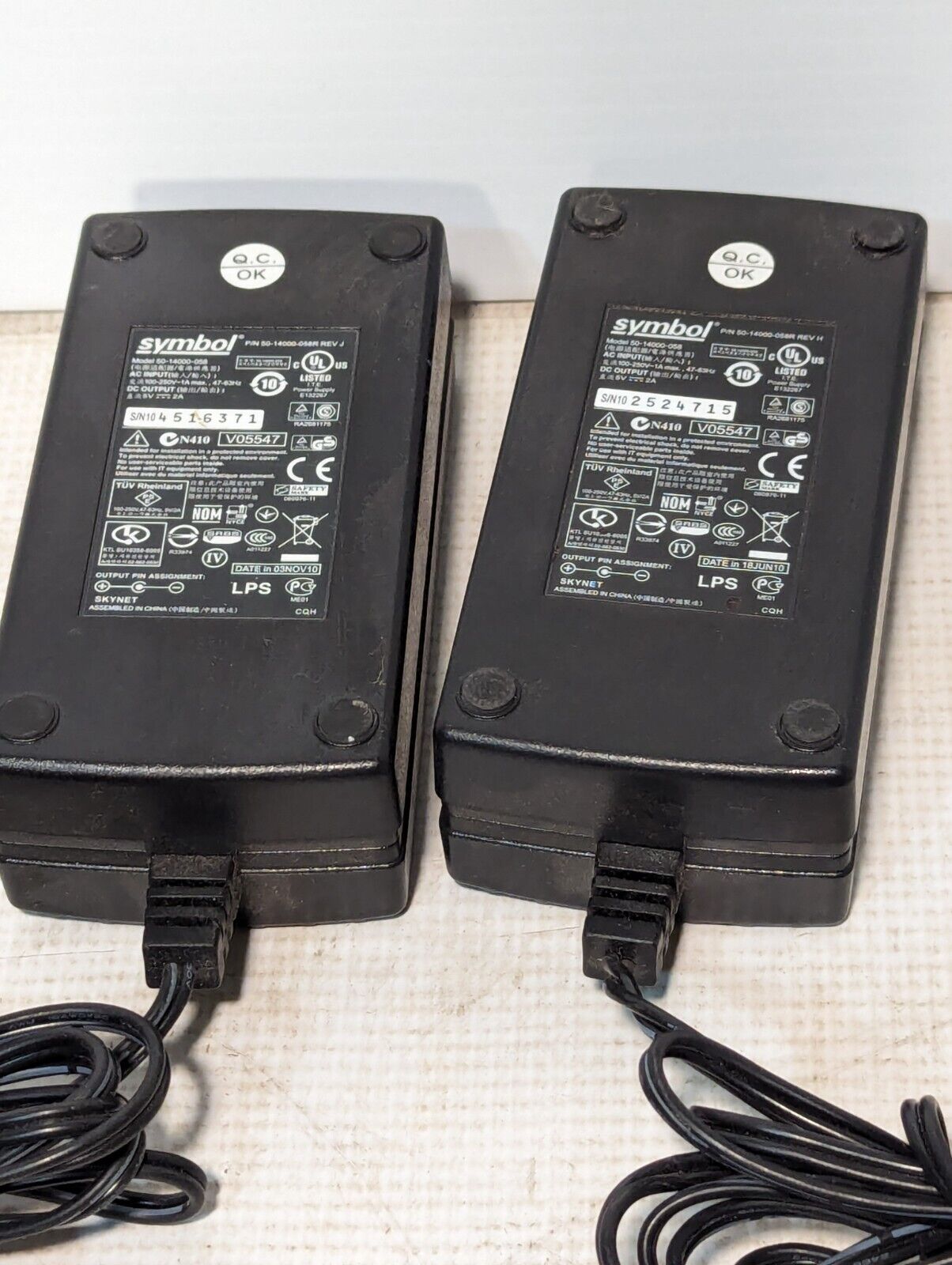 Symbol 50-14000-058 AC/DC Adaptor 50-14000-058R REV H - Free Shipping