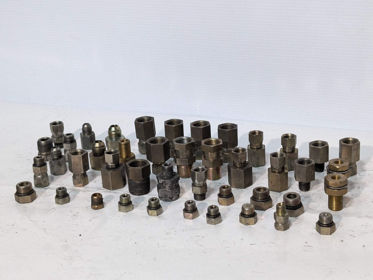(40) Assorted Hydraulic Fitting and Adapters, Hex Head Thread Nut Lug Nipple