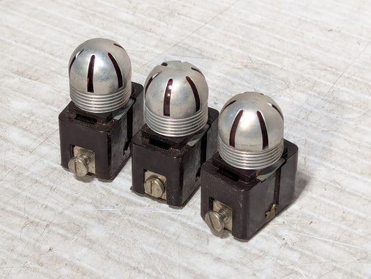 (3) Vintage Pilot Light Auto Bulb Socket Assembly 1940s 1950s 75W 120V