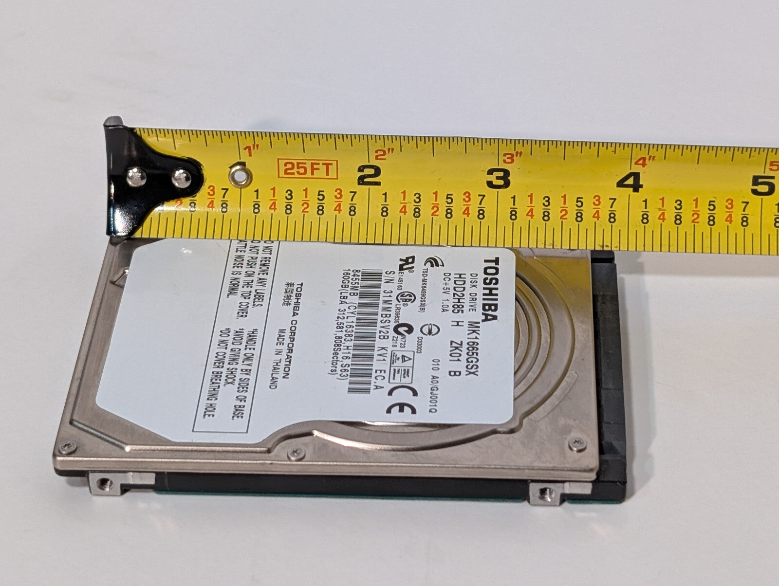 Toshiba MK1665GSX 160GB SATA Computer Disk Drive Hard Drive HDD2H85