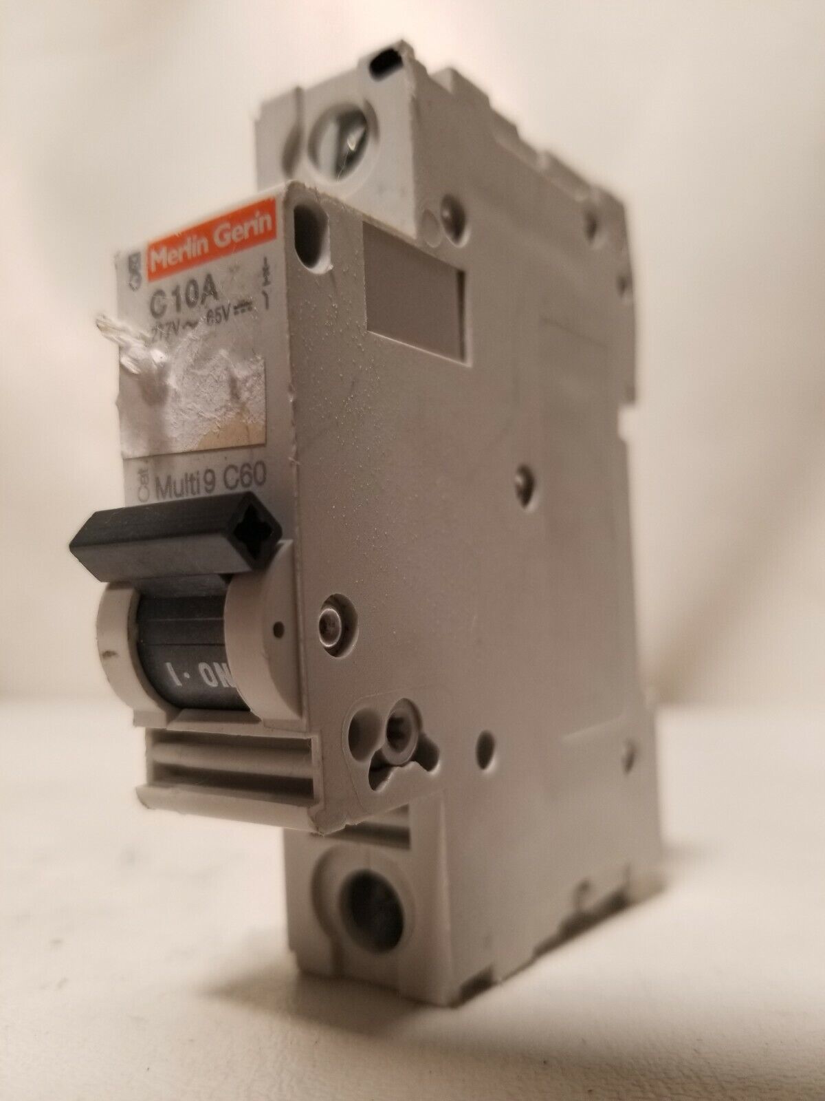 Merlin Gerin C10A cat no. 24432, Multi 9, C60, 10A, 1 pole, 277VAC, 65VDC