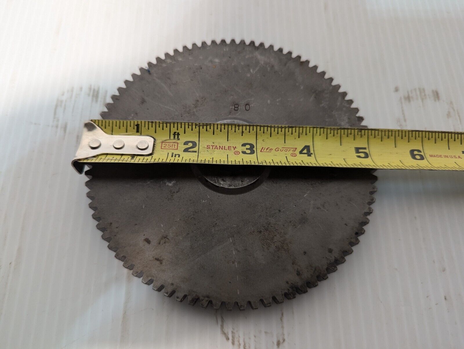 80 Tooth Gear 5" Outer Diameter 11 Tooth .75" Bore .5" Thick - Free Shipping