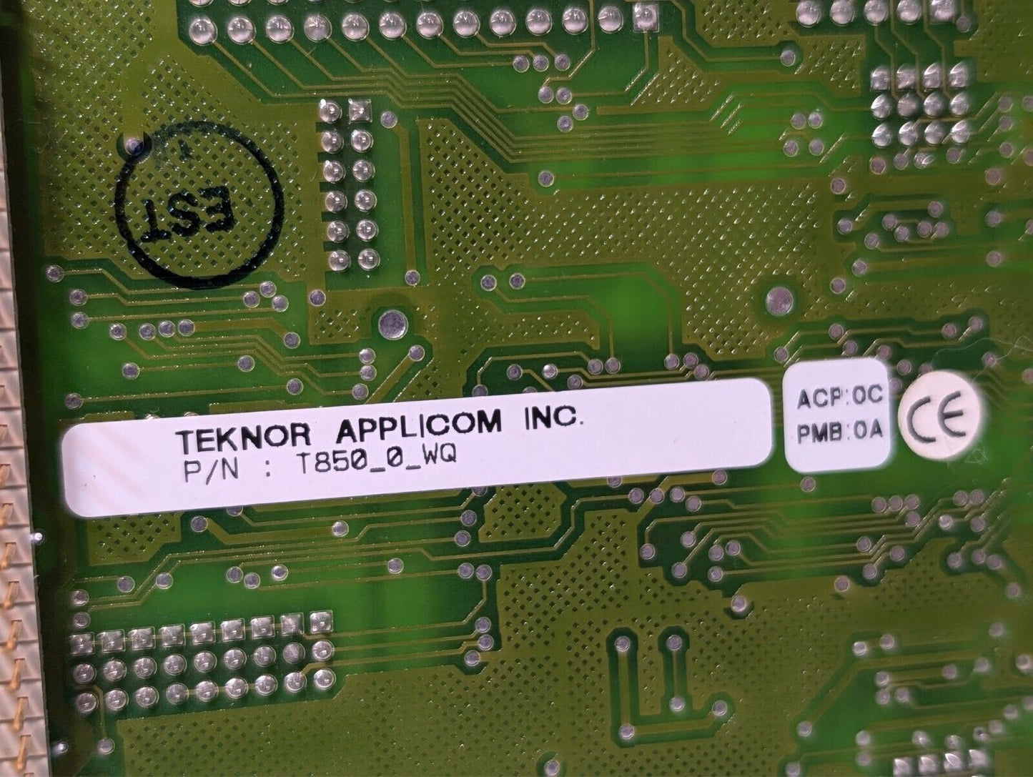 Teknor Applicom T850_0 Embedded Circuit PC CPU Board T850+Return