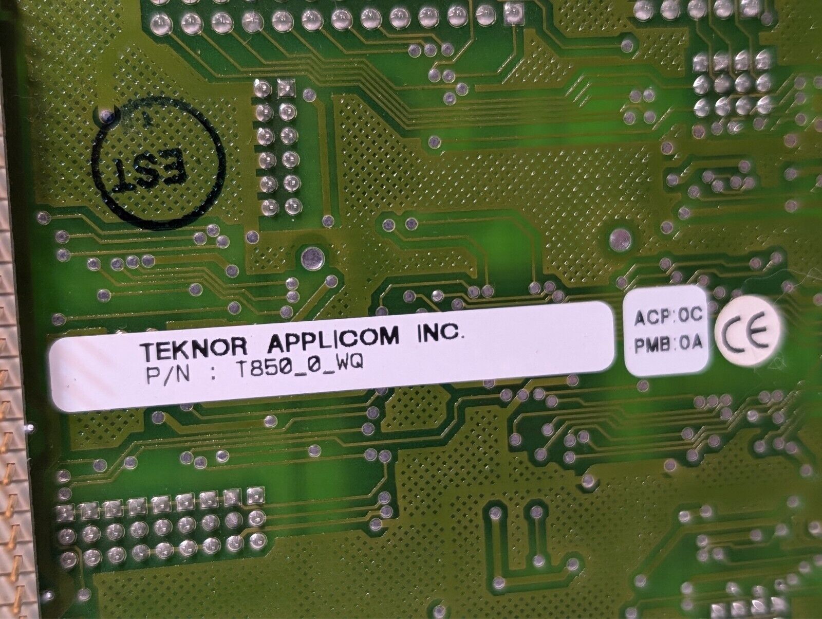 Teknor Applicom T850_0 Embedded Circuit PC CPU Board T850+Return