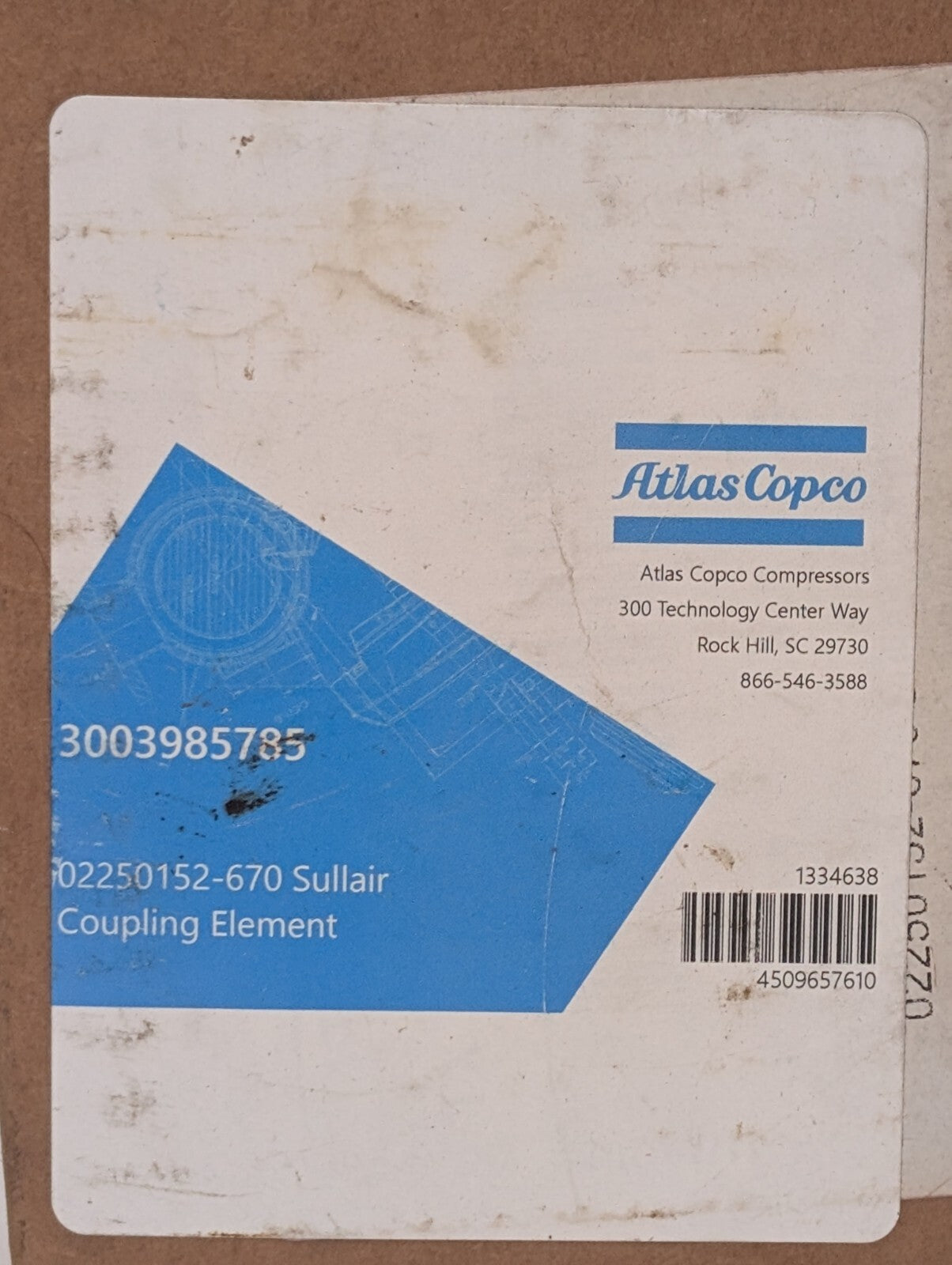 Sullair 02250152-670 Falk Wrapflex 20R Green Coupling Cushion Element 364246