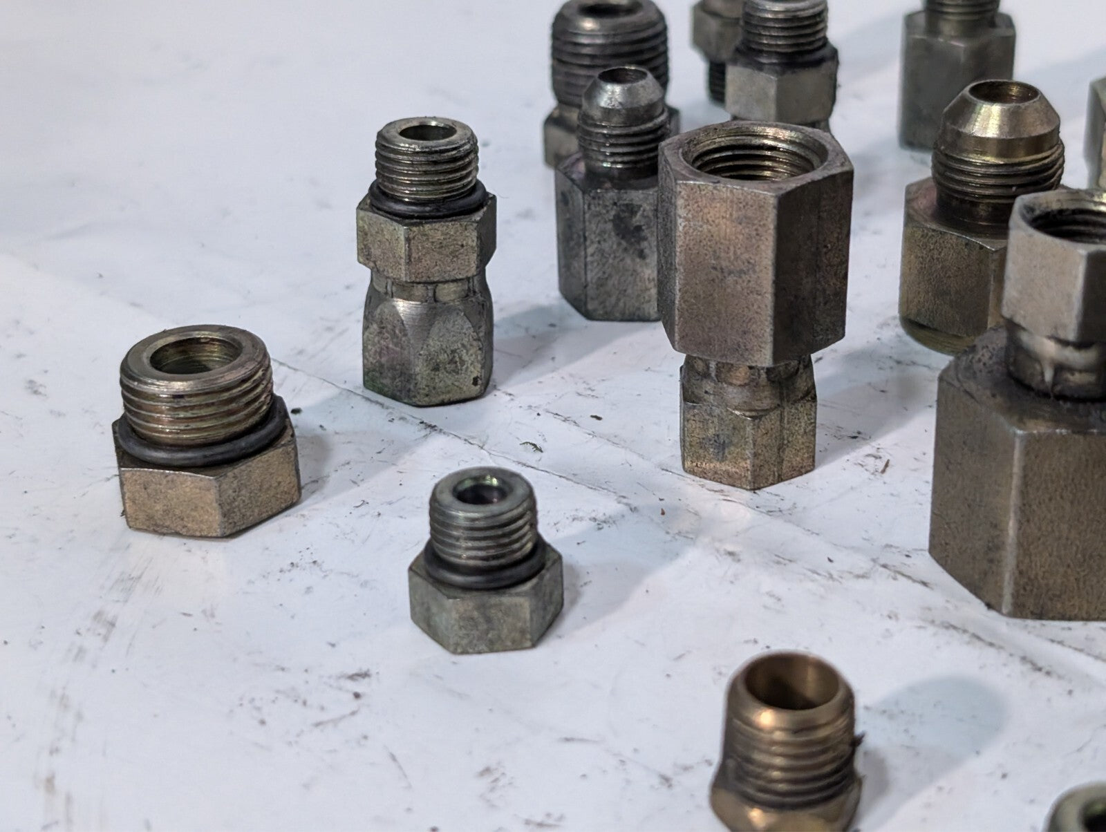 (40) Assorted Hydraulic Fitting and Adapters, Hex Head Thread Nut Lug Nipple