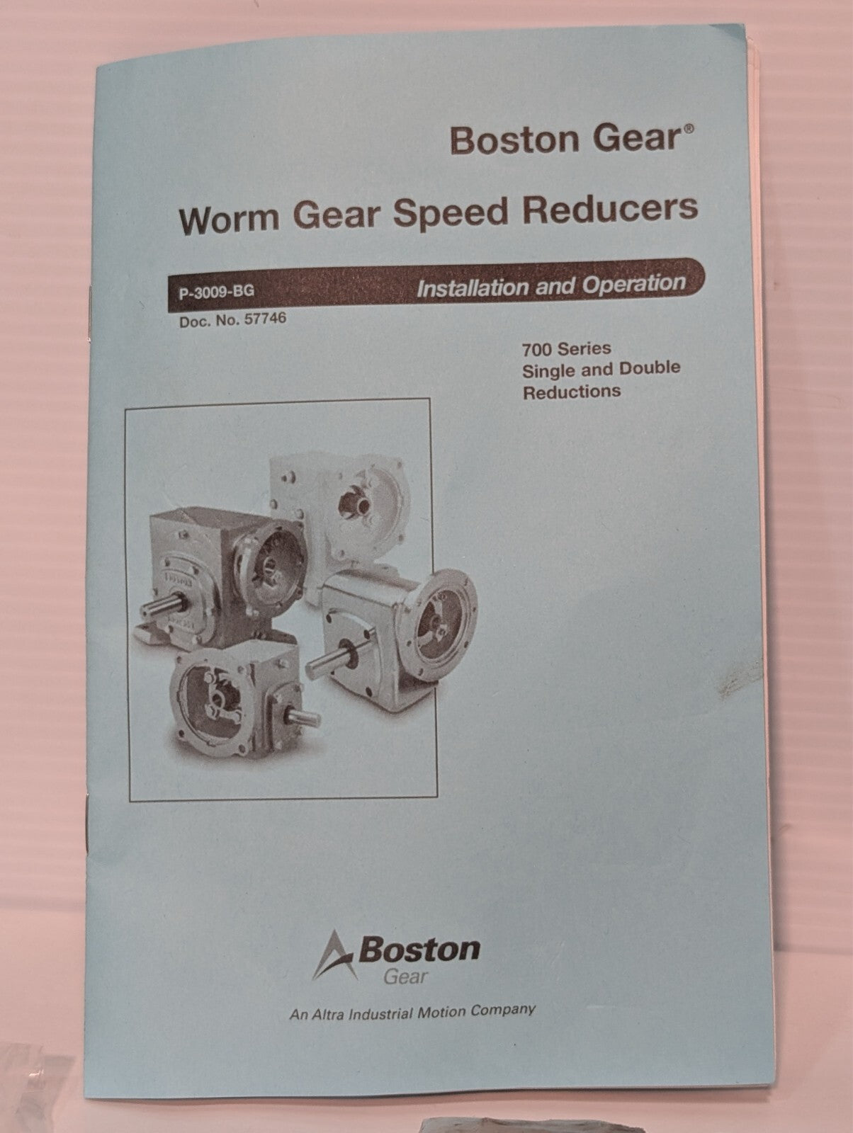 (3) NEW Boston Gear P-3009-BG 700 Series Worm Gear Reducer Parts Kit With Manual