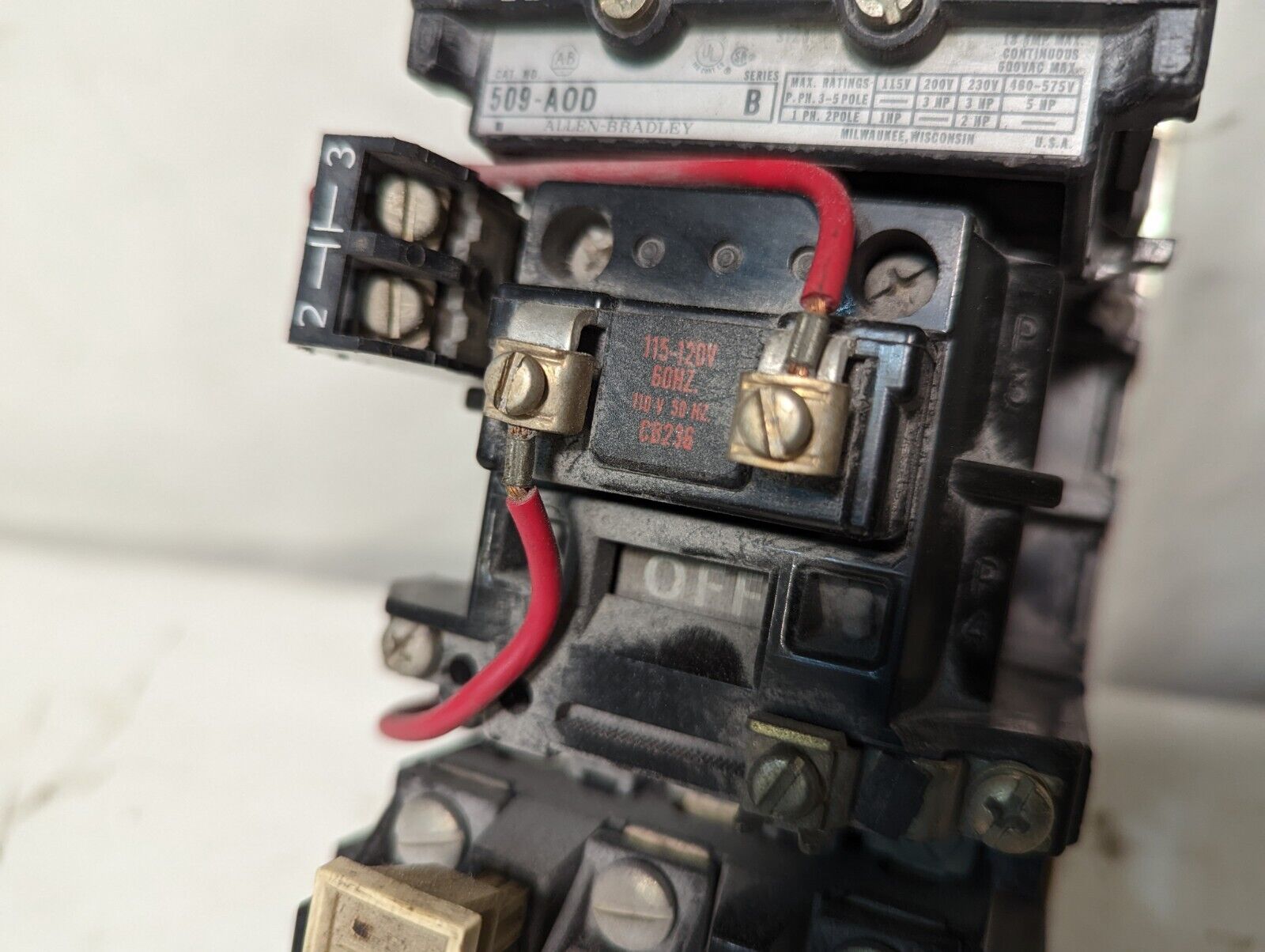 Allen-Bradley 509-AOD motor starter