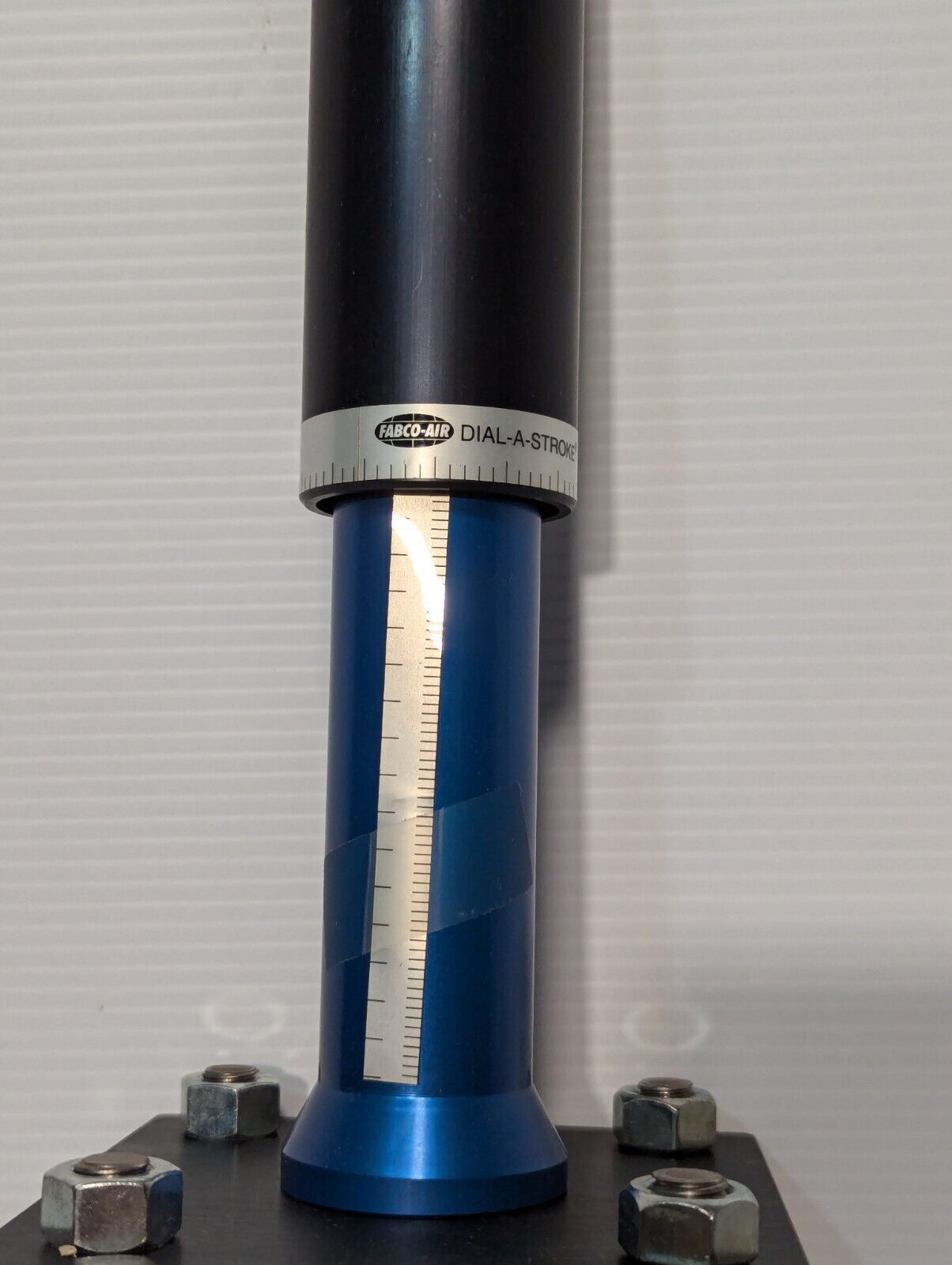 Fabco Air Dial-A-Stroke MP4X4X3X1FFA-TF-AS-E-MR pneumatic cylinder, Pancake Line