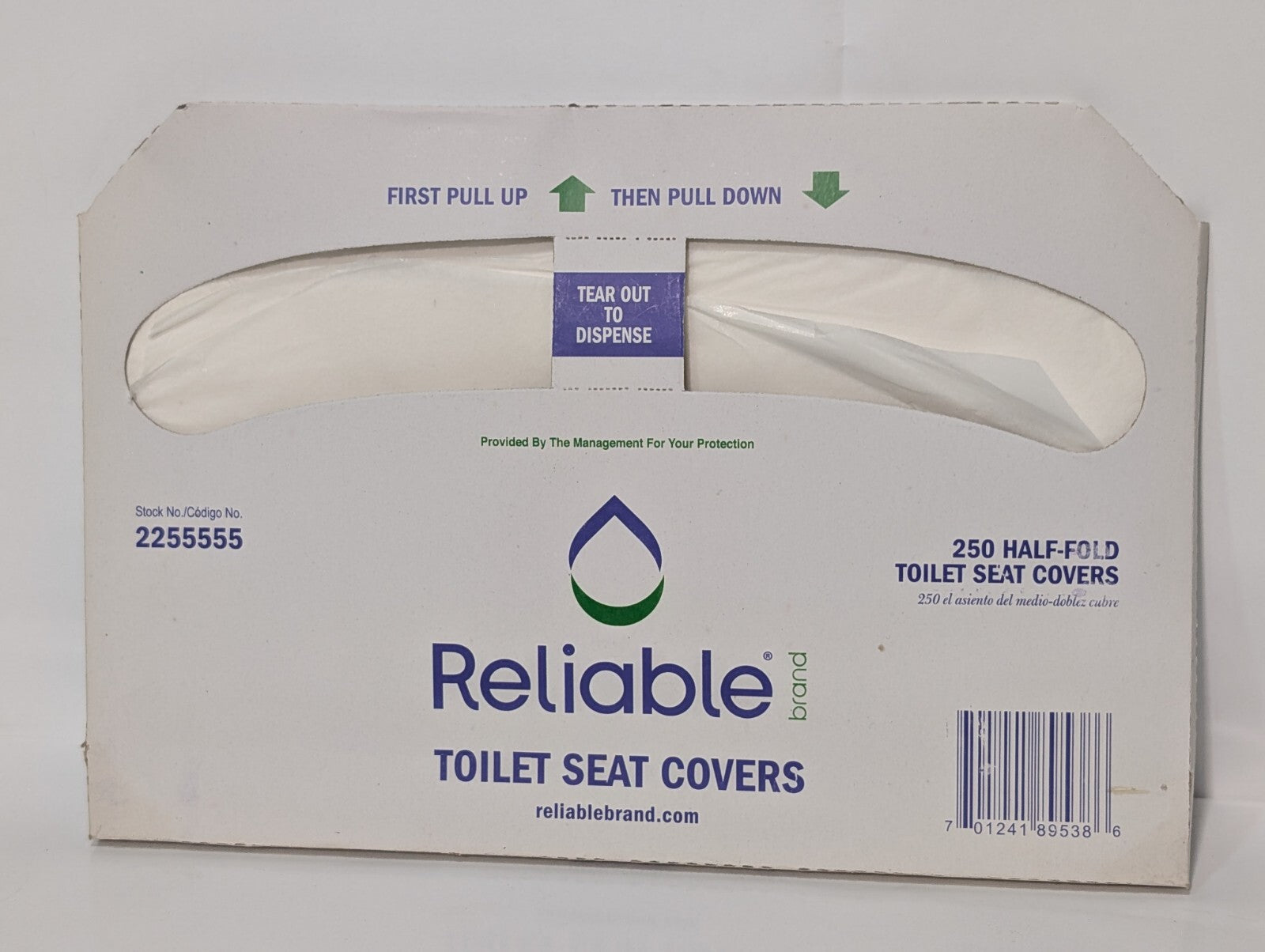 (4,500) Reliable 2255555 Toilet Seat Covers, Flushable Disposable Half-Fold