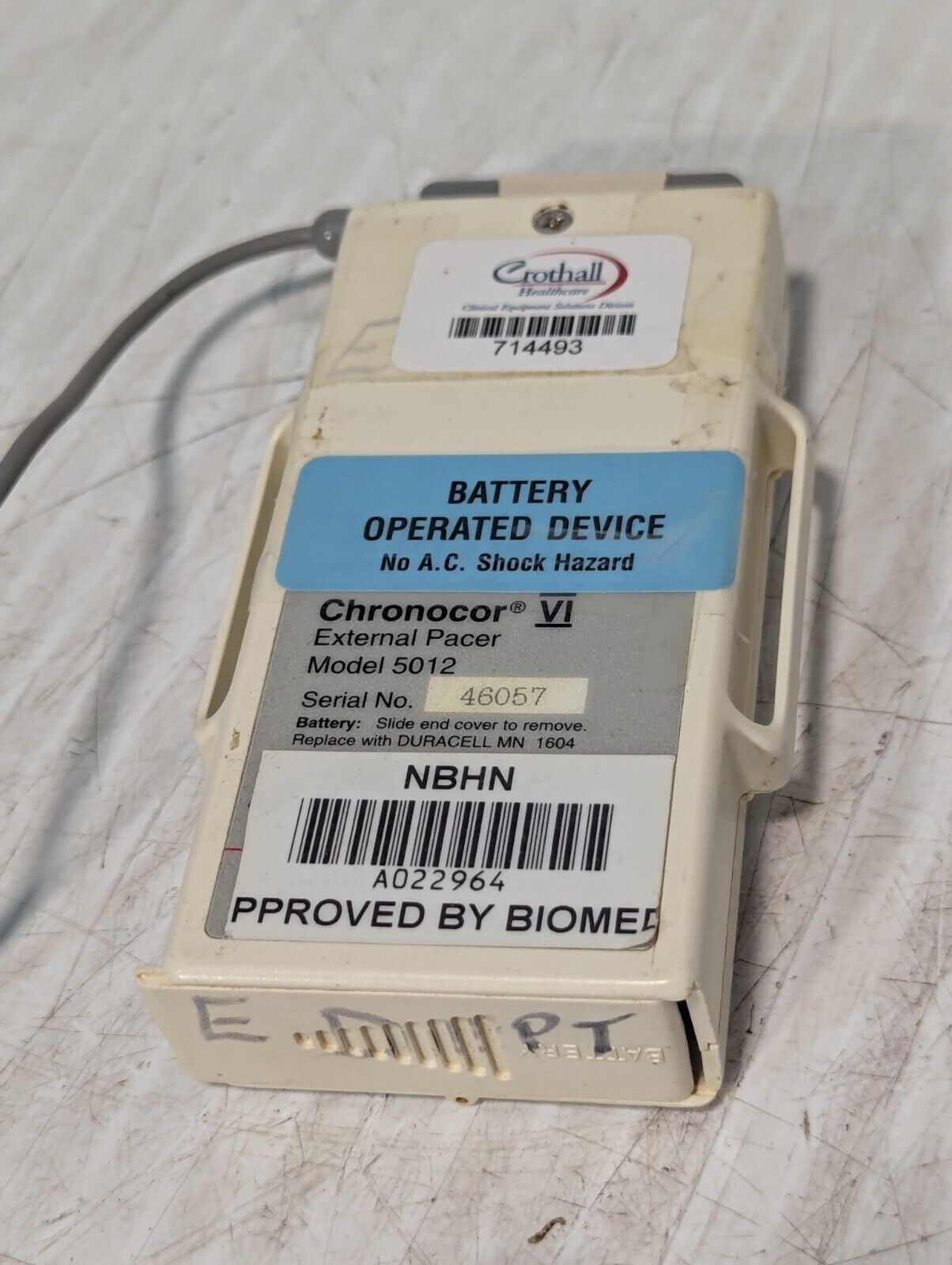 Telectronics Model 5012 Chronocor VI External Pacer - Free Shipping