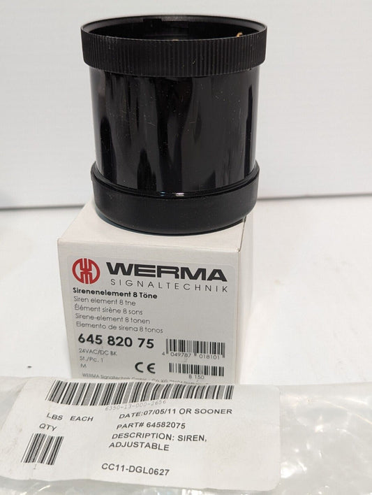 Werma  645.820.75 Siren Element, 8 Tone, IP65, 24vdc/vac - Free Shipping 