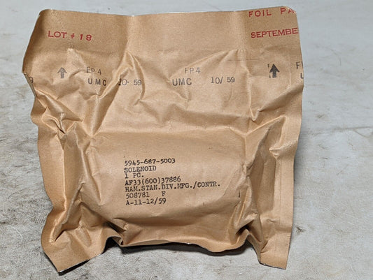 5945-687-5003 solenoid AF33(600)37886, Ham.Stan.Div.Mfg./Contr., 508781 F