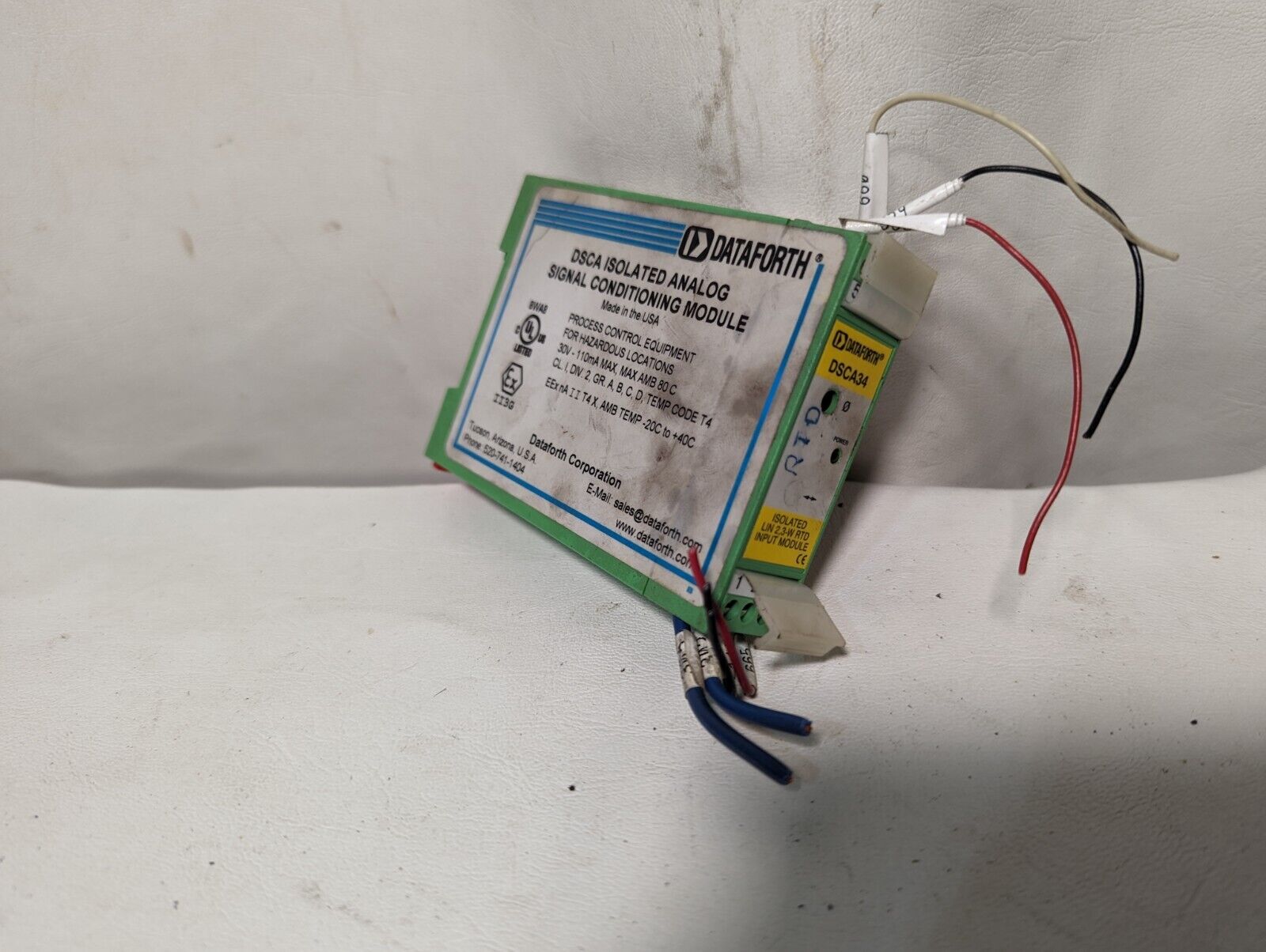 Dataforth DSCA34-02, DSCA isolated analog signal conditioning module, out 0-+10V