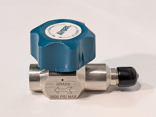 [2] Airgas Diaphragm Valve Brass 3500psi 2-Way