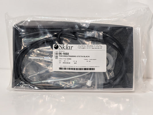 Sklar 06-1668 Stethoscope Black Teaching/Training Non-Sterile Non-Latex PVC 24"