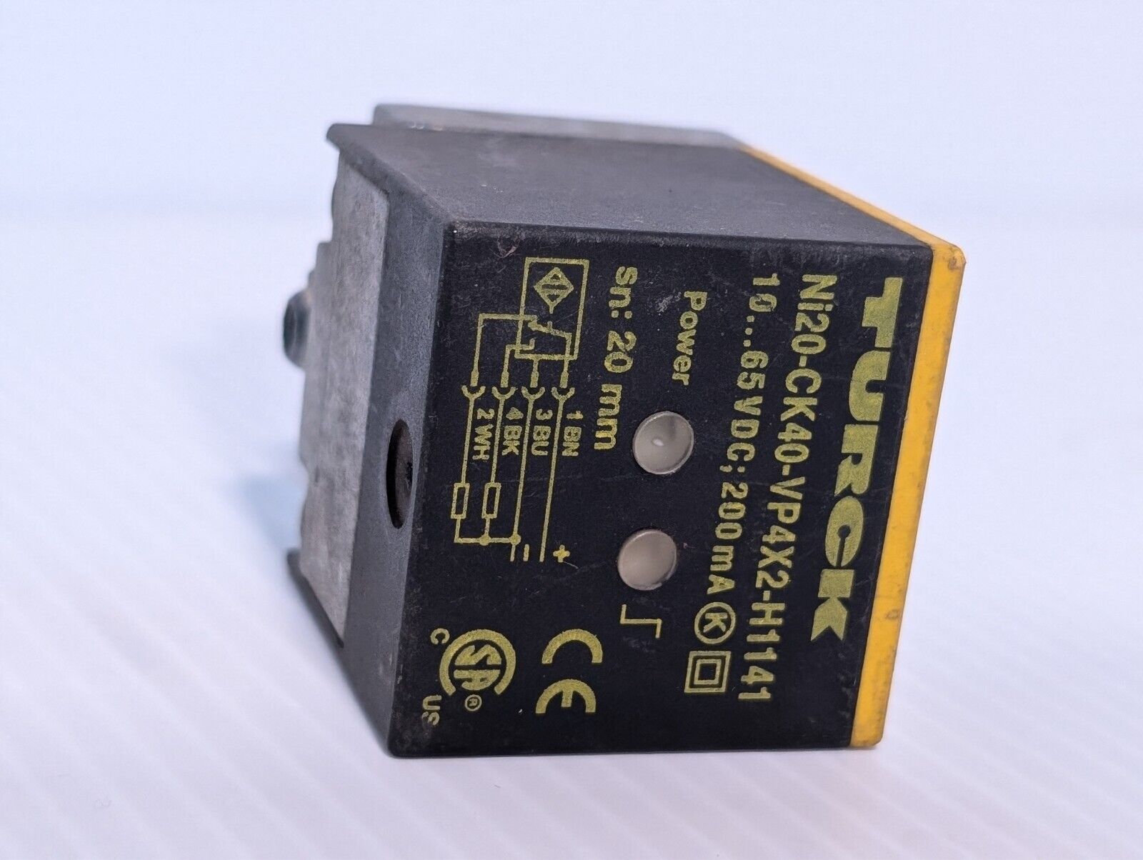 Turck Ni20-CK40-VP4X2-H1141 W/BS2.1 Inductive Sensor DC 4-Wire 40mm Rectangular