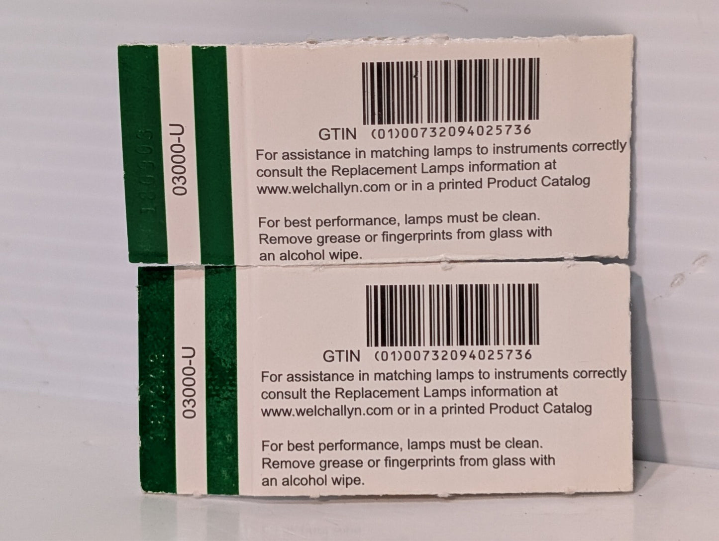 (2) Welch Allyn Genuine 03000-U Replacement Bulb Lamp for 11710 Ophthalmoscope